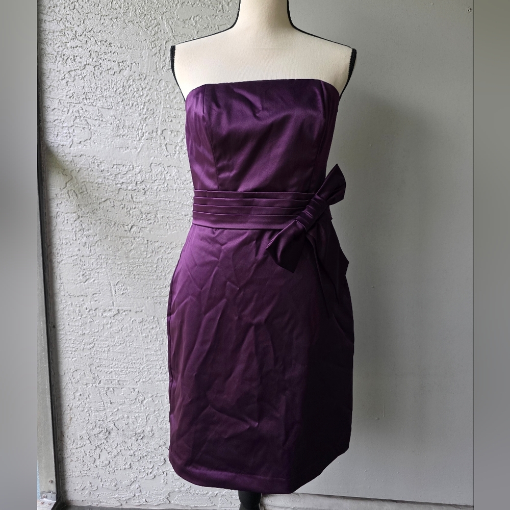 The Limited Deep Purple Strapless Dress
